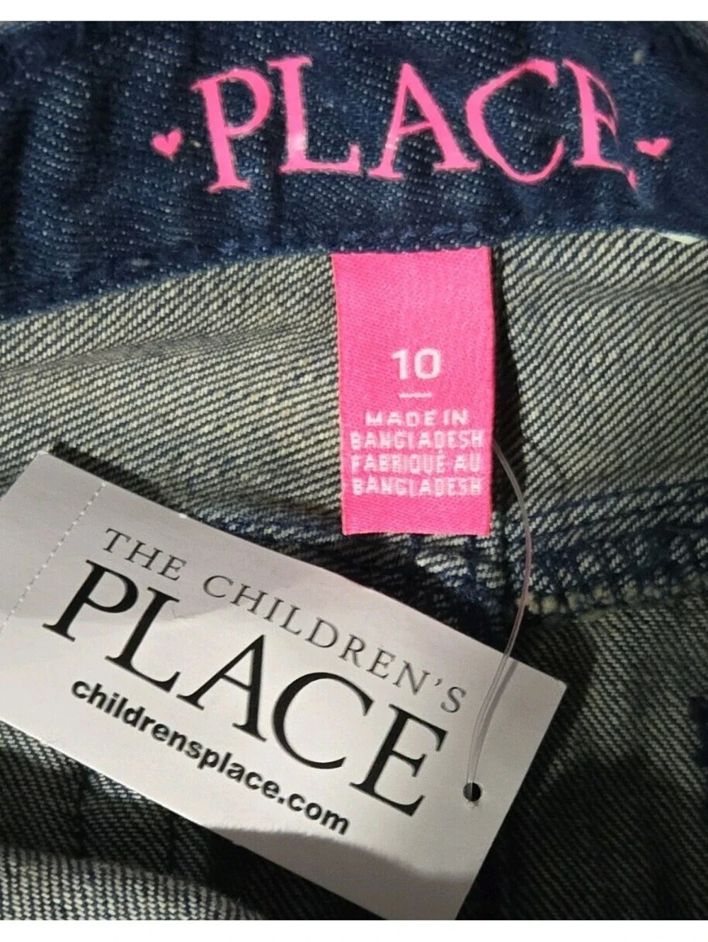 The Children's Place Girls 10 Blue Denim Mini Skirt Lace-Up Eyelets Pockets